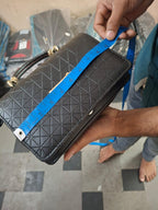 Black Quilted Style Fancy Sling Bag for Women
